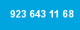 923 643 11 68 923 643 11 68